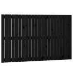 Vidaxl tte de lit murale noir 140x3x90 cm bois massif de pin