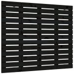 Vidaxl t�te de lit murale noir 141x3x91, 5 cm bois massif de pin