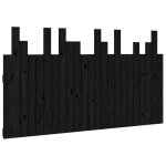Vidaxl t�te de lit murale noir 146, 5x3x80 cm bois massif de pin