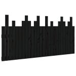 Vidaxl t�te de lit murale noir 166x3x80 cm bois massif de pin