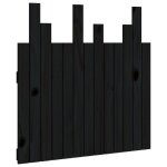 Vidaxl t�te de lit murale noir 82, 5x3x80 cm bois massif de pin