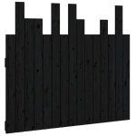Vidaxl t�te de lit murale noir 95, 5x3x80 cm bois massif de pin