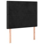 Vidaxl t�te de lit noir 100x5x118 / 128 cm velours