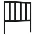 Vidaxl tte de lit noir 106x4x100 cm bois massif de pin
