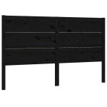 Vidaxl tte de lit noir 126x4x100 cm bois massif de pin