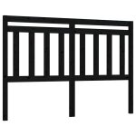 Vidaxl t�te de lit noir 126x4x100 cm bois massif de pin