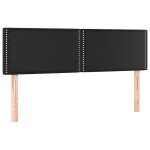 Vidaxl t�tes de lit noir 144 x 5 x 78 / 88 cm similicuir