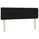Vidaxl t�tes de lit noir 144 x 7 x 78 / 88 cm tissu