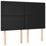 Vidaxl t�te de lit noir 144x5x118 / 128 cm similicuir