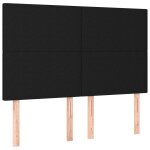 Vidaxl t�te de lit noir 144x5x118 / 128 cm tissu