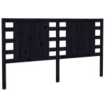 Vidaxl t�te de lit noir 146x4x100 cm bois massif de pin