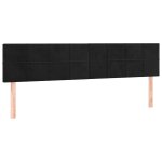 Vidaxl t�tes de lit noir 160 x 5 x 78 / 88 cm velours