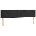 Vidaxl t�tes de lit noir 160 x 5 x 78 / 88 cm velours