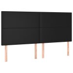 Vidaxl t�te de lit noir 160x5x118 / 128 cm similicuir