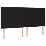 Vidaxl t�te de lit noir 160x5x118 / 128 cm tissu