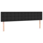 Vidaxl t�tes de lit noir 160x5x78 / 88 cm similicuir