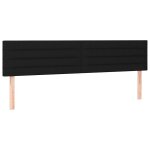 Vidaxl t�tes de lit noir 160x5x78 / 88 cm tissu