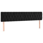 Vidaxl t�tes de lit noir 180 x 7 x 78 / 88 cm velours