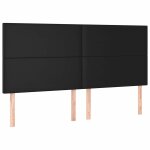 Vidaxl t�te de lit noir 180x5x118 / 128 cm similicuir