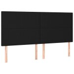 Vidaxl t�te de lit noir 180x5x118 / 128 cm tissu