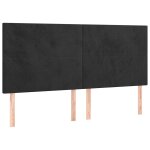 Vidaxl t�te de lit noir 180x5x118 / 128 cm velours