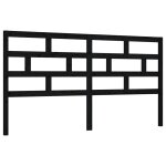 Vidaxl t�te de lit noir 186x4x100 cm bois massif de pin