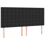 Vidaxl t�te de lit noir 200x5x118 / 128 cm similicuir
