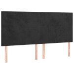 Vidaxl t�te de lit noir 200x5x118 / 128 cm velours
