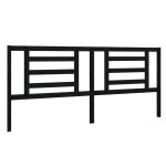 Vidaxl t�te de lit noir 206x4x100 cm bois de pin massif