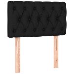 Vidaxl tte de lit noir 80x7x78 / 88 cm tissu