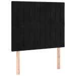Vidaxl t�te de lit noir 90x5x118 / 128 cm velours