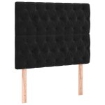 Vidaxl t�te de lit noir 90x7x118 / 128 cm velours