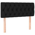 Vidaxl tte de lit noir 90x7x78 / 88 cm tissu
