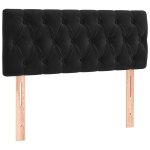 Vidaxl t�te de lit noir 90x7x78 / 88 cm velours