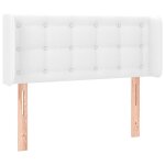 Vidaxl t�te de lit avec oreilles blanc 103x16x78 / 88 cm similicuir