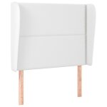 Vidaxl tte de lit avec oreilles blanc 103x23x118 / 128 cm similicuir