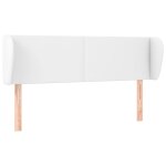 Vidaxl t�te de lit avec oreilles blanc 147x23x78 / 88 cm similicuir