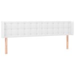Vidaxl tte de lit avec oreilles blanc 163x16x78 / 88 cm similicuir