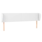Vidaxl t�te de lit avec oreilles blanc 163x23x78 / 88 cm similicuir