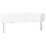 Vidaxl tte de lit avec oreilles blanc 203x16x78 / 88 cm similicuir
