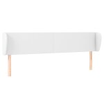 Vidaxl tte de lit avec oreilles blanc 203x23x78 / 88 cm similicuir