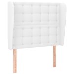 Vidaxl tte de lit avec oreilles blanc 83x23x118 / 128 cm similicuir