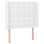 Vidaxl tte de lit avec oreilles blanc 93x16x118 / 128 cm similicuir