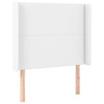 Vidaxl t�te de lit avec oreilles blanc 93x16x118 / 128 cm similicuir
