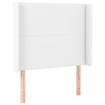 Vidaxl t�te de lit avec oreilles blanc 93x16x118 / 128 cm similicuir