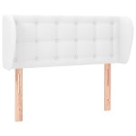 Vidaxl t�te de lit avec oreilles blanc 93x23x78 / 88 cm similicuir