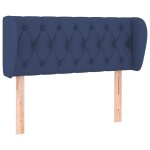 Vidaxl t�te de lit avec oreilles bleu 93x23x78 / 88 cm tissu
