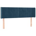 Vidaxl t�te de lit avec oreilles bleu fonc� 147x16x78 / 88 cm velours
