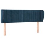 Vidaxl tête de lit avec oreilles bleu foncé 147x23x78 / 88 cm velours Vidaxl tête de lit avec oreilles bleu foncé 147x23x78 / 88 cm velours
