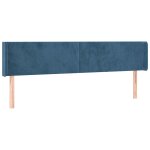 Vidaxl tte de lit avec oreilles bleu fonc 183x16x78 / 88 cm velours